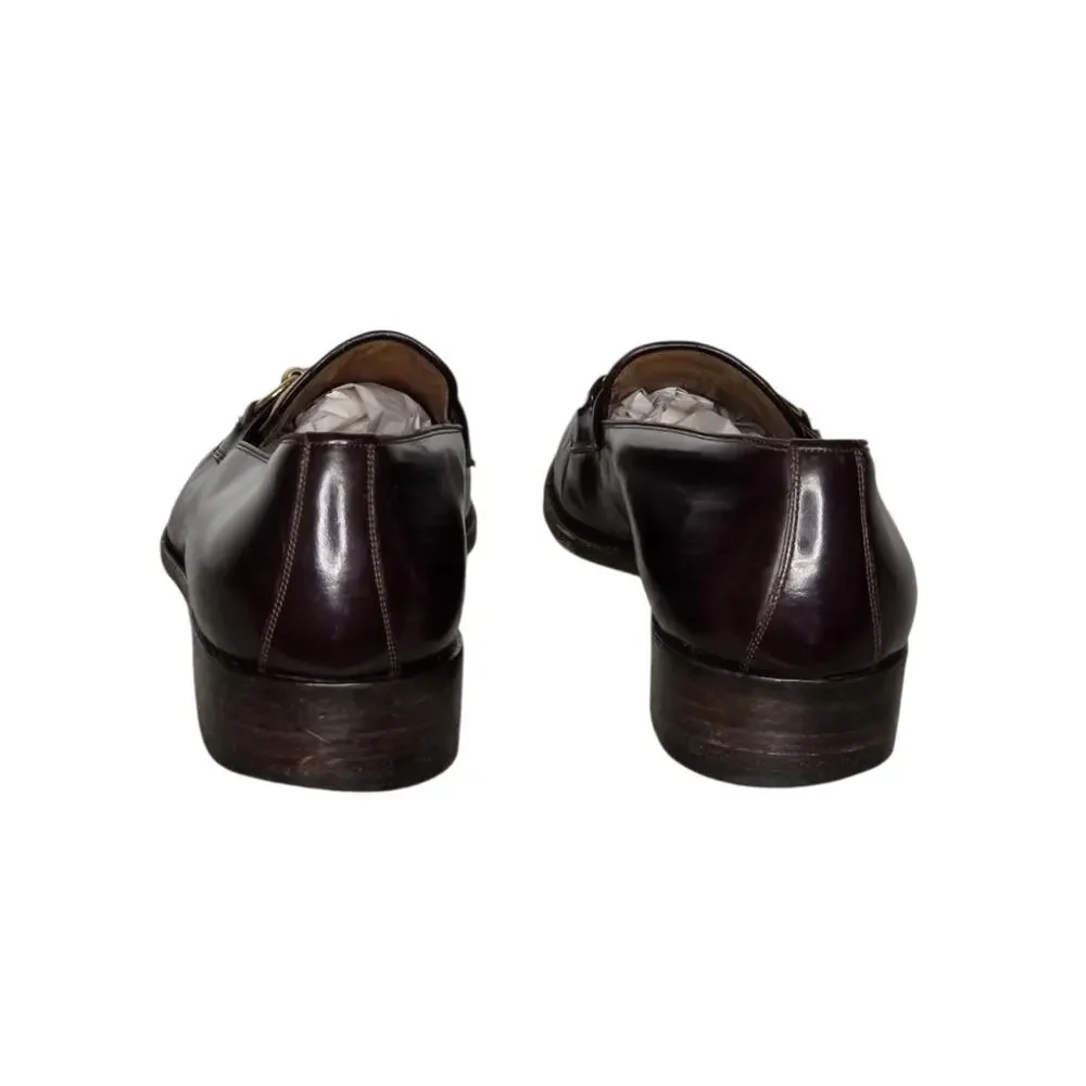 Gucci Horsebit Loafers 9.5 D Mens Leather Slip On Dress Shoes Made In Italy